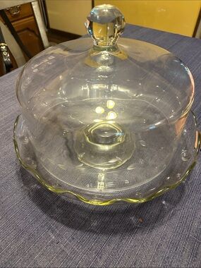 Princess House Heritage Clear Glass Cake Dome